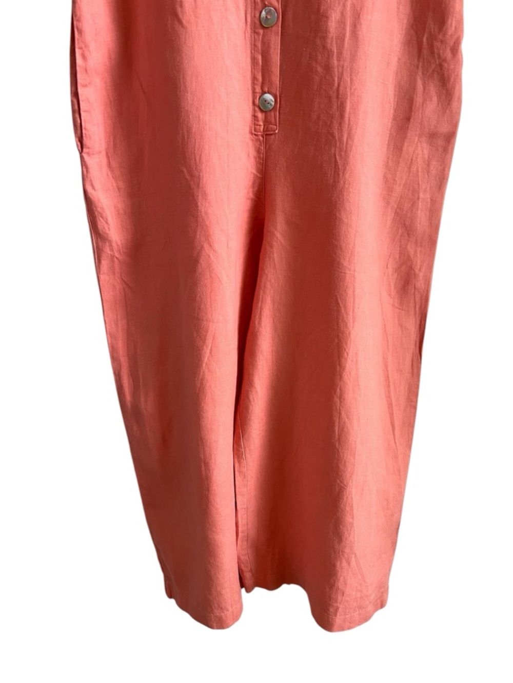 Wilfred linen cropped wide leg sleeveless button down romper XS good condition - Picture 4 of 12
